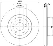 MDC2927C Brzdový kotúč MINTEX