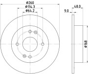 MDC2958C Brzdový kotúč MINTEX