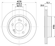 MDC3034C Brzdový kotúč MINTEX