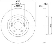 MDC3026C Brzdový kotúč MINTEX