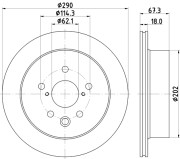 MDC3028C Brzdový kotúč MINTEX