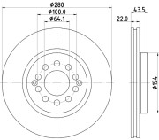 MDC3158C Brzdový kotúč MINTEX