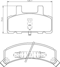 MDB1787 Sada brzdových platničiek kotúčovej brzdy MINTEX