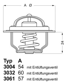 3032.80 Termostat chladenia BorgWarner (Wahler)
