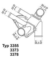 3373.80D Termostat chladenia BorgWarner (Wahler)