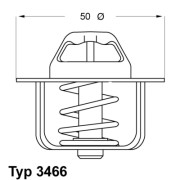 3466.89D Termostat chladenia BorgWarner (Wahler)