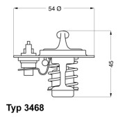 3468.88D Termostat chladenia BorgWarner (Wahler)