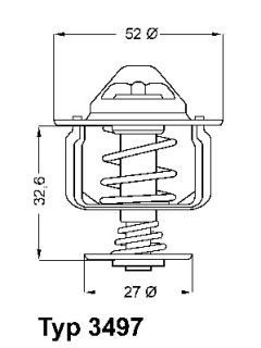 3497.88D Termostat chladenia BorgWarner (Wahler)