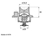 411579.92D Termostat chladenia BorgWarner (Wahler)