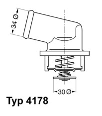 4178.92D Termostat chladenia BorgWarner (Wahler)