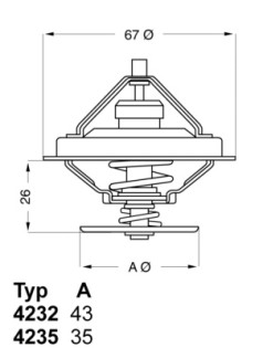 4235.80D Termostat chladenia BorgWarner (Wahler)