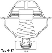 4417.81D Termostat chladenia BorgWarner (Wahler)