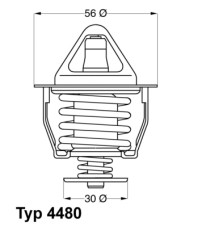 4480.82D Termostat chladenia BorgWarner (Wahler)