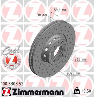 100.3303.52 Brzdový kotúč SPORT BRAKE DISC COAT Z ZIMMERMANN