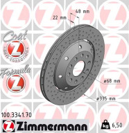 100.3341.70 Brzdový kotúč FORMULA Z BRAKE DISC ZIMMERMANN