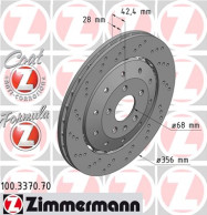 100.3370.70 Brzdový kotúč FORMULA Z BRAKE DISC ZIMMERMANN