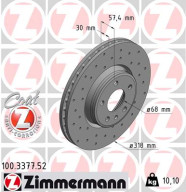 100.3377.52 Brzdový kotúč SPORT BRAKE DISC COAT Z ZIMMERMANN