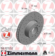 150.1271.52 Brzdový kotúč SPORT BRAKE DISC COAT Z ZIMMERMANN