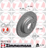 150.1278.52 Brzdový kotúč SPORT BRAKE DISC COAT Z ZIMMERMANN