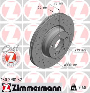 150.2901.52 Brzdový kotúč SPORT BRAKE DISC COAT Z ZIMMERMANN