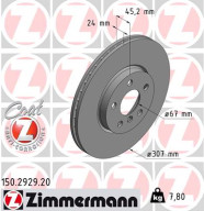 150.2929.20 Brzdový kotúč COAT Z ZIMMERMANN