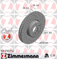 150.2937.52 Brzdový kotúč SPORT BRAKE DISC COAT Z ZIMMERMANN