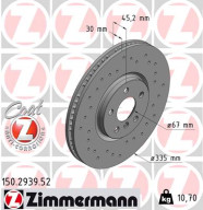 150.2939.52 Brzdový kotúč SPORT BRAKE DISC COAT Z ZIMMERMANN