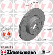 150.2951.52 Brzdový kotúč SPORT BRAKE DISC COAT Z ZIMMERMANN