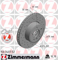 150.3407.52 Brzdový kotúč SPORT BRAKE DISC COAT Z ZIMMERMANN