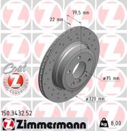 150.3432.52 Brzdový kotúč SPORT BRAKE DISC COAT Z ZIMMERMANN