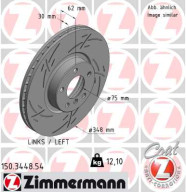 150.3448.54 Brzdový kotúč BLACK Z ZIMMERMANN