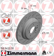 150.3453.70 Brzdový kotúč FORMULA Z BRAKE DISC ZIMMERMANN