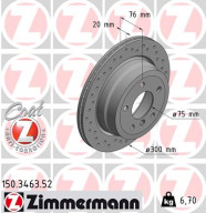 150.3463.52 Brzdový kotúč SPORT BRAKE DISC COAT Z ZIMMERMANN