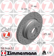 150.3464.52 Brzdový kotúč SPORT BRAKE DISC COAT Z ZIMMERMANN