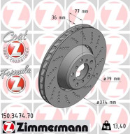 150.3474.70 Brzdový kotúč FORMULA Z BRAKE DISC ZIMMERMANN