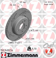 150.3480.54 Brzdový kotúč BLACK Z ZIMMERMANN