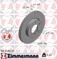 150.3485.20 Brzdový kotúč COAT Z ZIMMERMANN