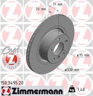 150.3495.20 Brzdový kotúč COAT Z ZIMMERMANN