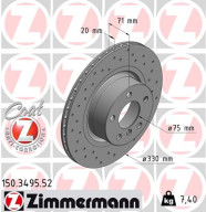 150.3495.52 Brzdový kotúč SPORT BRAKE DISC COAT Z ZIMMERMANN