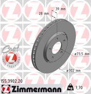 155.3902.20 Brzdový kotúč COAT Z ZIMMERMANN