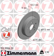 155.3906.20 Brzdový kotúč COAT Z ZIMMERMANN