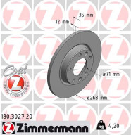 180.3027.20 Brzdový kotúč COAT Z ZIMMERMANN