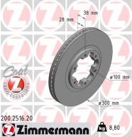 200.2516.20 Brzdový kotúč COAT Z ZIMMERMANN