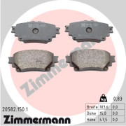 20582.150.1 Sada brzdových platničiek kotúčovej brzdy ZIMMERMANN