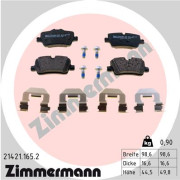 21421.165.2 Sada brzdových platničiek kotúčovej brzdy ZIMMERMANN