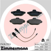 21436.170.6 Sada brzdových platničiek kotúčovej brzdy ZIMMERMANN