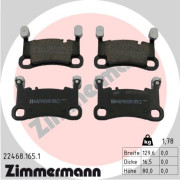 22468.165.1 Sada brzdových platničiek kotúčovej brzdy ZIMMERMANN