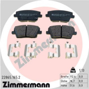 22865.165.2 Sada brzdových platničiek kotúčovej brzdy ZIMMERMANN