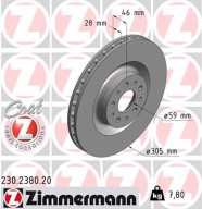 230.2380.20 Brzdový kotúč COAT Z ZIMMERMANN