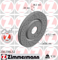 230.2384.52 Brzdový kotúč SPORT BRAKE DISC COAT Z ZIMMERMANN